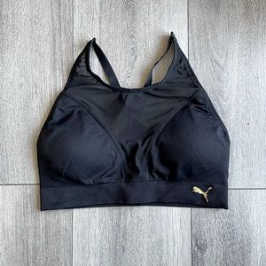 ⭐️3/$25⭐️ Black High Neck Racerback Mesh Puma Sports Bra, Size Medium